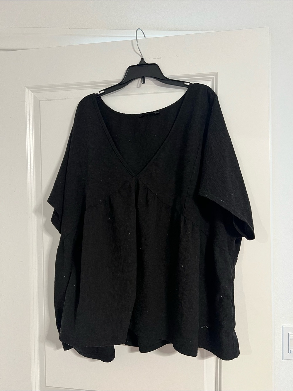 Black V-Neck Blouse